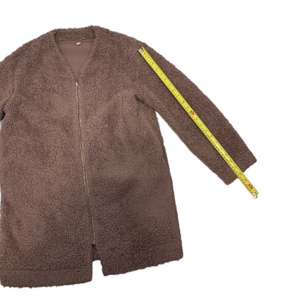 Uniqlo Dusty Pink Teddy Jacket - Picture 9 of 10